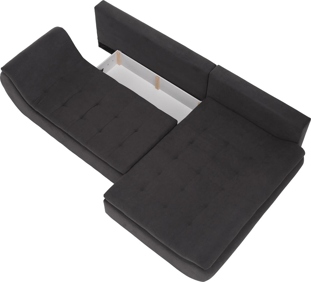 Ülőgarnitúra, szürkésbarna/sárga, szövet, jobbos, BRATO