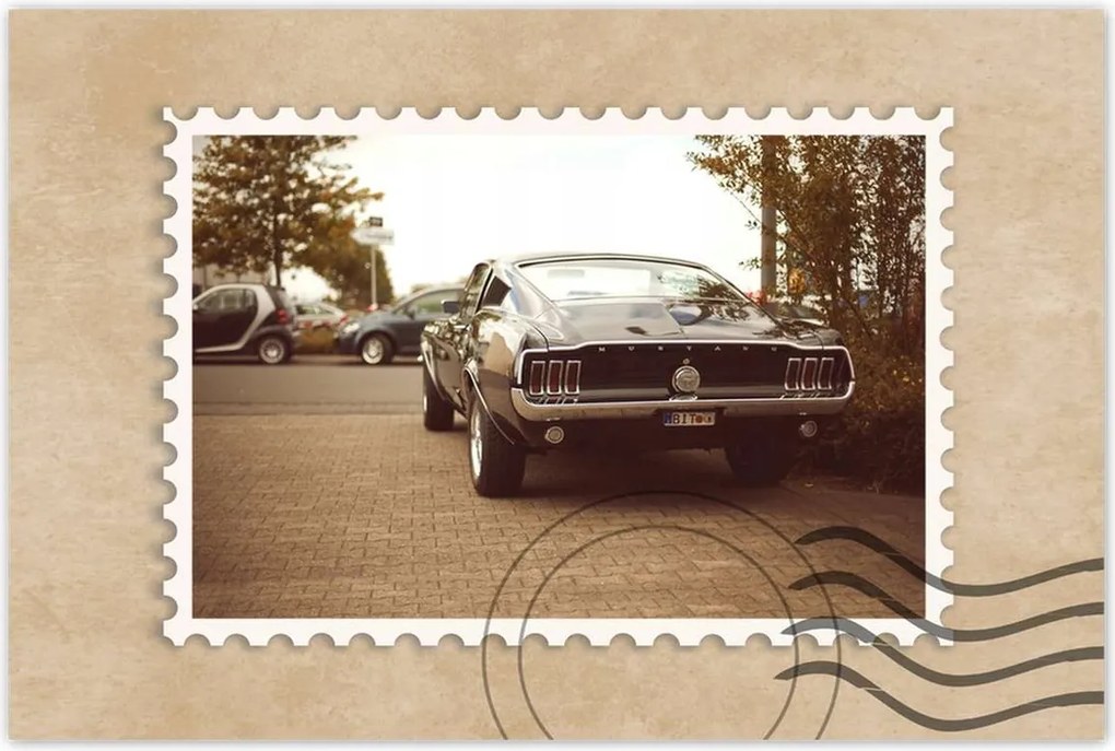 Plakátok 60x40 Ford Mustang Fekete-fehér