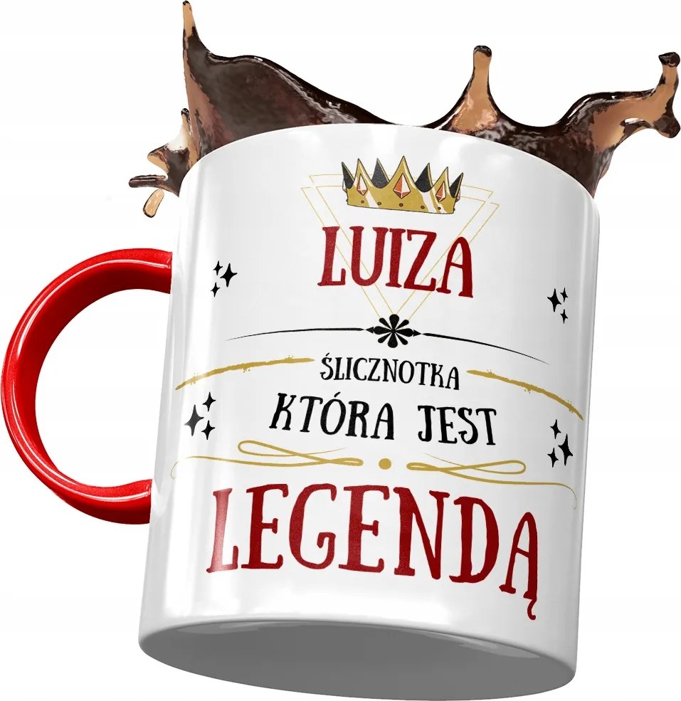 Piros Bögre Lujza Feleség Barátnő Ajándék Nyomtatott Fotóval