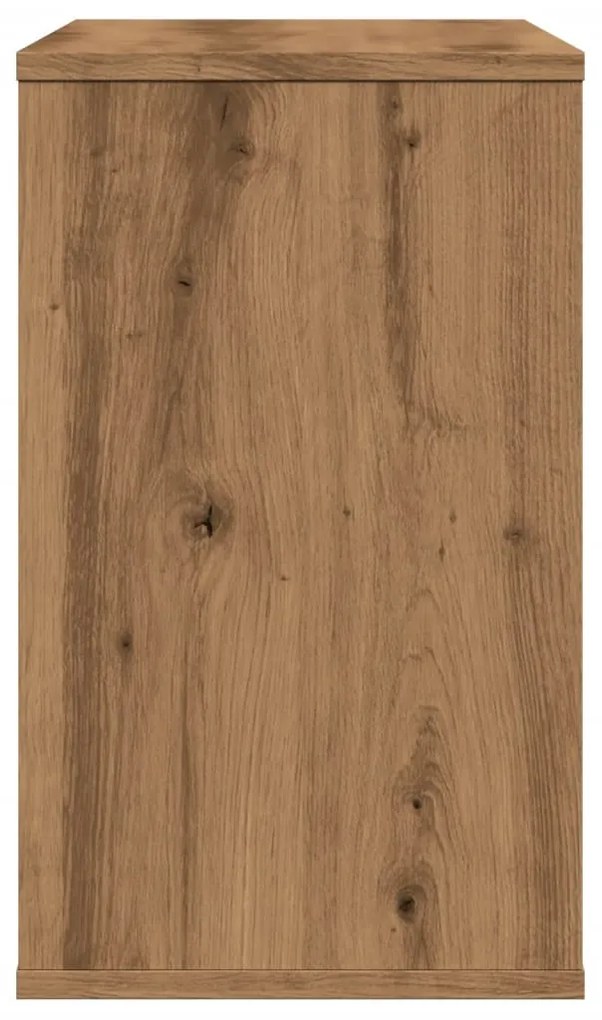 kézműves tölgy színű szerelt fa kisszekrény 60 x 30 x 50 cm