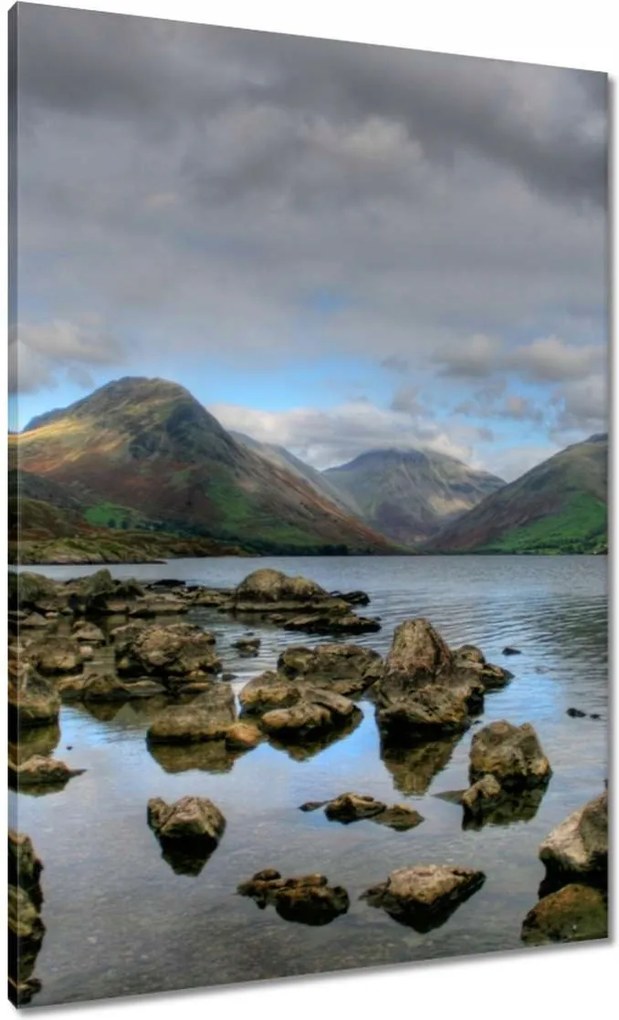 Vászonkép 70x100 Nagy kövek a folyóban