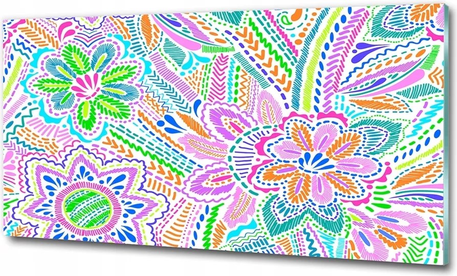 Fotó üvegkép Hawaii virágok 125x50