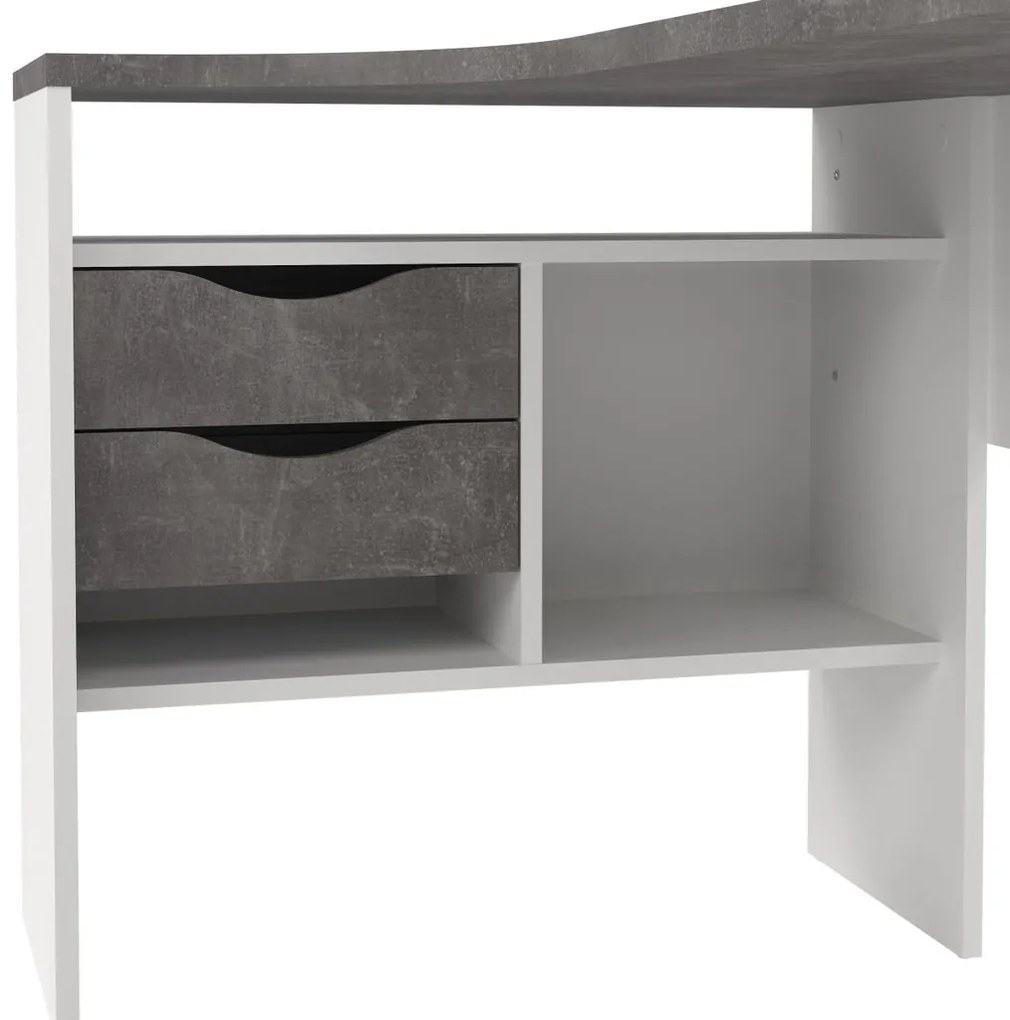 Felix Corner íróasztal, fehér / szürke