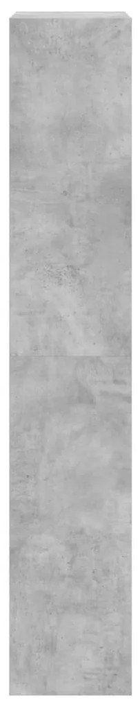 betonszürke cipőszekrény 4 kihajtható fiókkal 60x34x187,5 cm