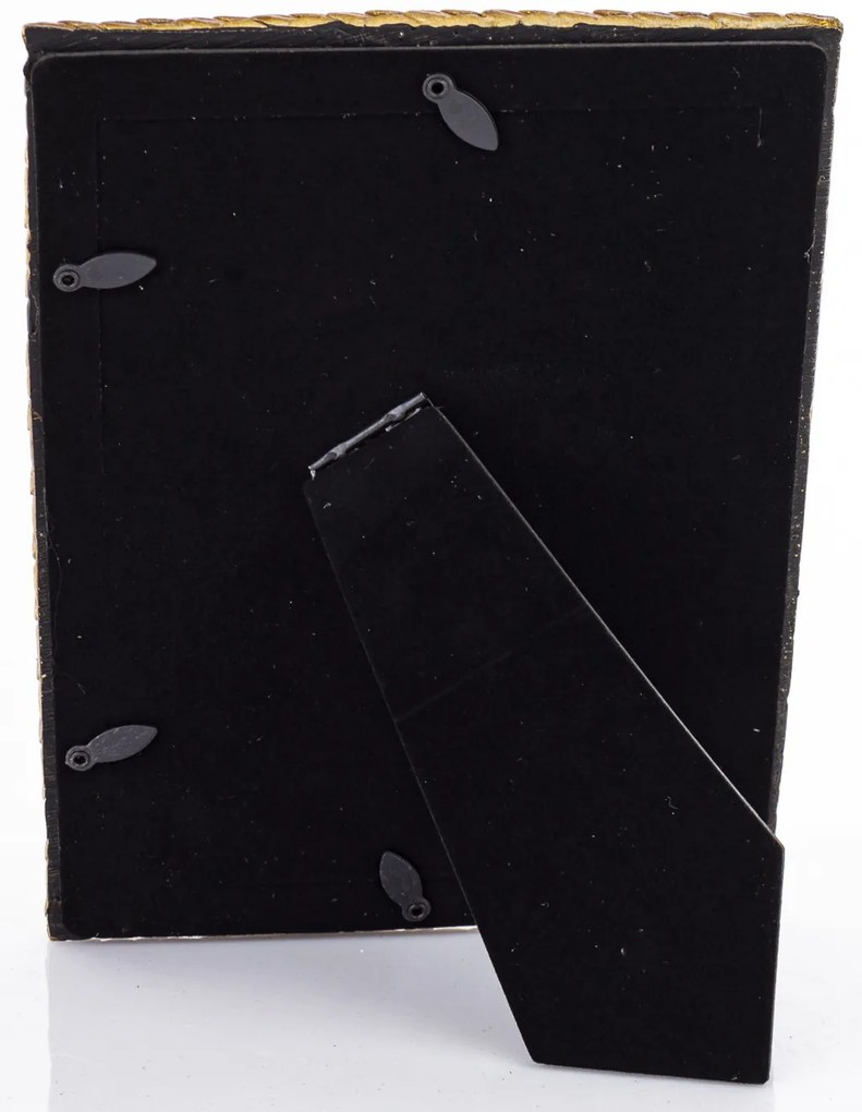 Palotakertek design barokkos aranysárga szögletes műanyag képkeret 21,5x15x12-2cm