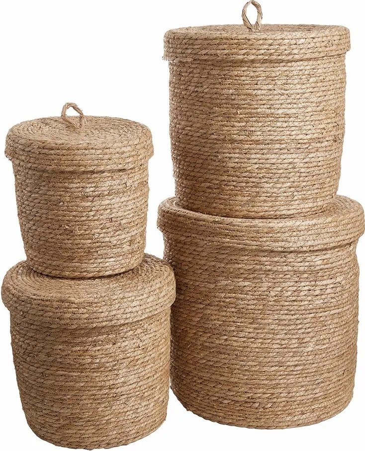 RUSH ROPE tengerifű kosár fedéllel Ø 25 cm