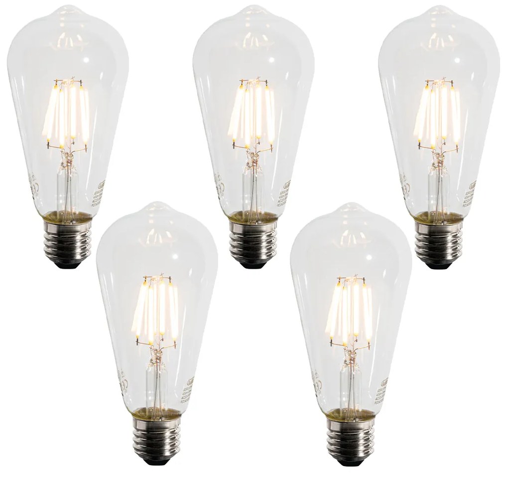 5 darabos E27 LED A60 izzókészlet alkonyatérzékelővel 4W 400 lm 2200K