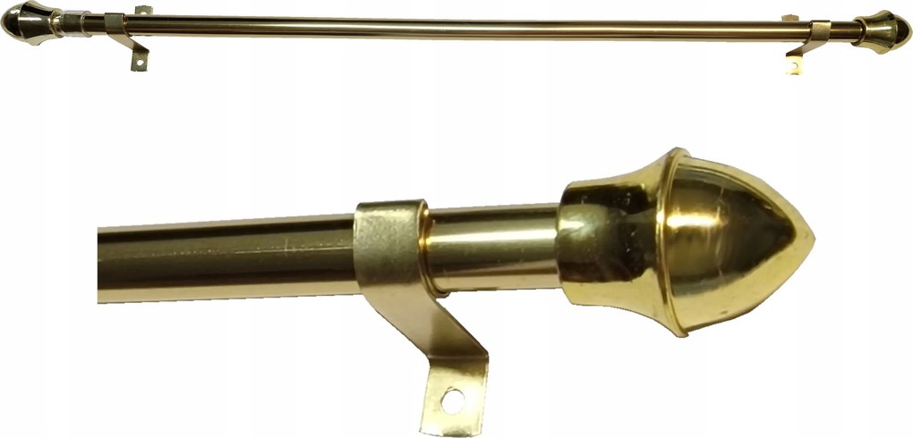 Mini függönykarnis Cafe irigység teleszkópos függönykarnis állítható 55-85cm arany