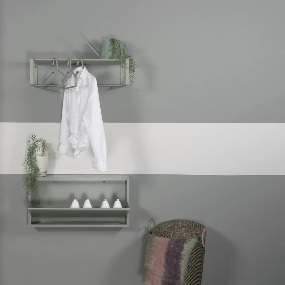 Zöld-szürke fém cipőtartó Billy – Spinder Design