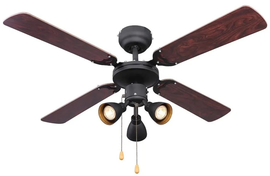 Globo 03808 - HARVEY mennyezeti ventilátor, 3× GU10, 50 W, 230 V