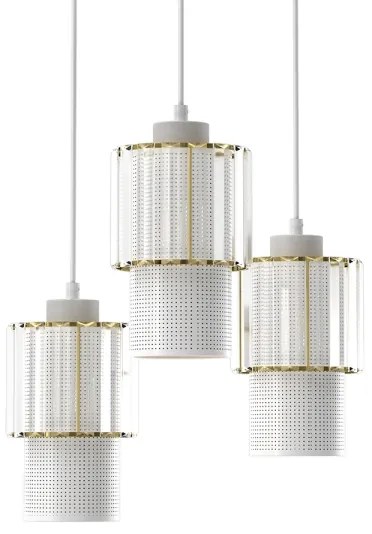 Csillár zsinóron BLANCO 3xE27/60W/230V fehér