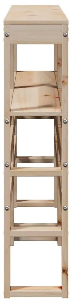 tömör fenyőfa fejtámla polcokkal 160 cm