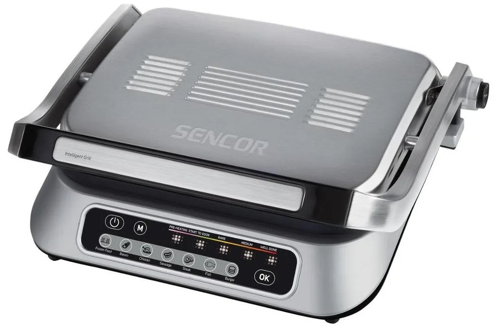 Sencor kontakt grill 2100W/230V matt króm kivitelben