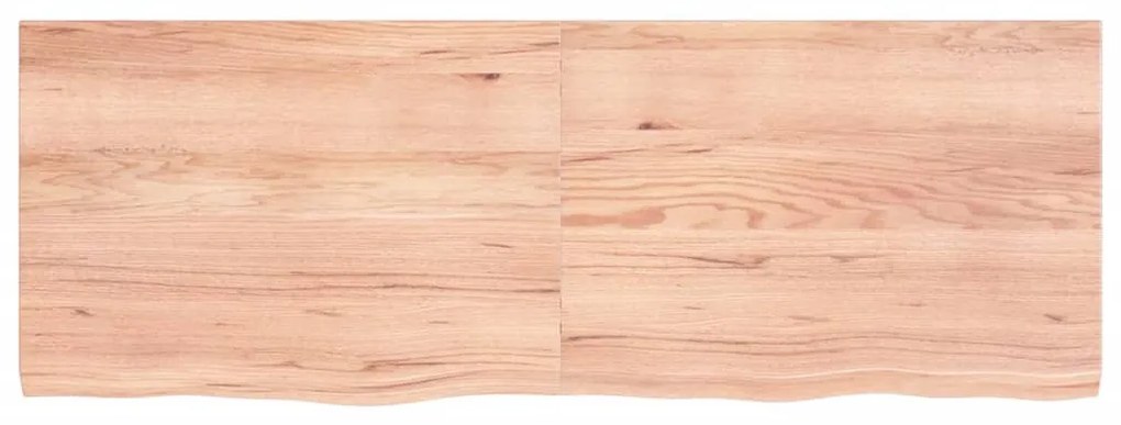 világosbarna kezelt tömör tölgyfa asztallap 140x50x(2-4) cm