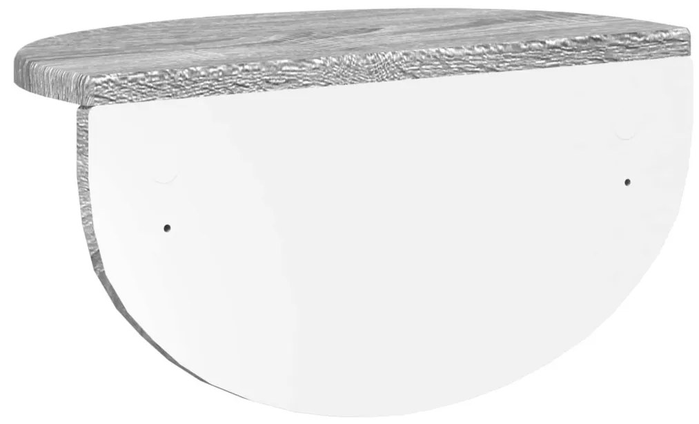 Falpolc 2 pcs Szürke Sonoma 38 x 19 x 19 cm Faanyag