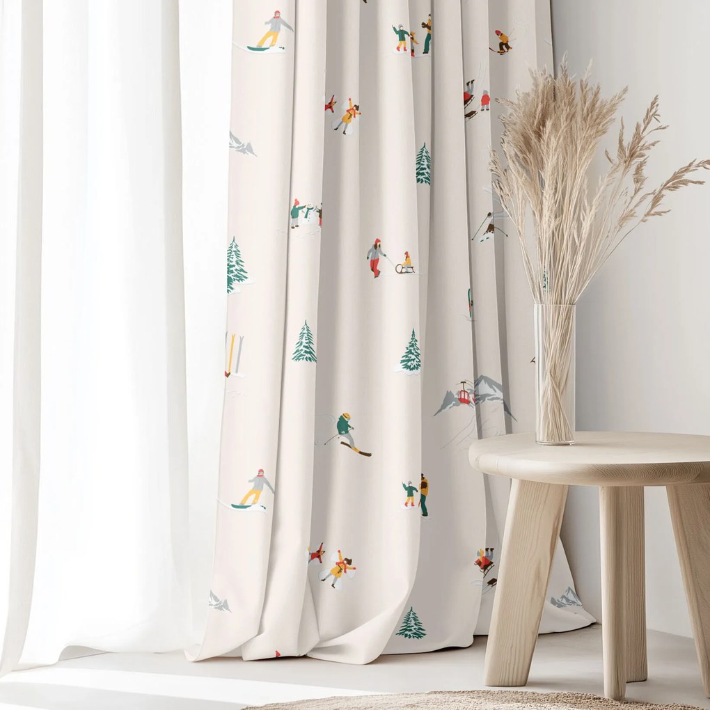 Goldea pamut drapéria - téli örömök 280x150 cm