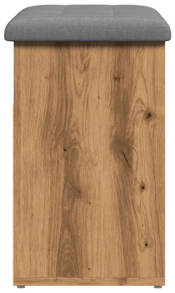 kézműves tölgy szerelt fa cipőtároló pad 62x32x50 cm