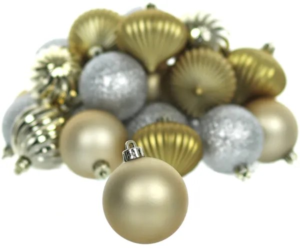 Retlux - Karácsonyi díszkészlet 30 db arany/ezüst