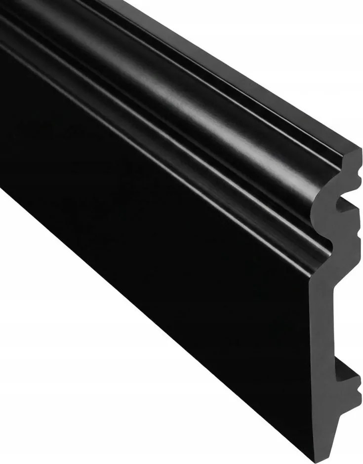 Padlószegélyléc Fekete Dekoratív LPI-08B 10 cm Kemény Poliuretán