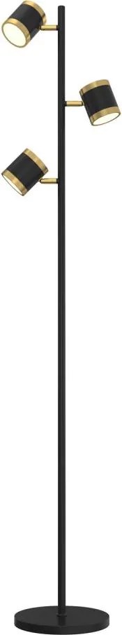Wofi 3003-304S -LED Fényerőszabályozható állólámpa TOULOUSE 3xLED/7W/230V fekete/arany