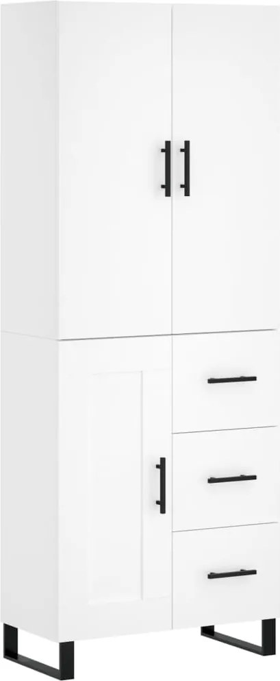 vidaXL fehér szerelt fa magasszekrény 69,5 x 34 x 180 cm