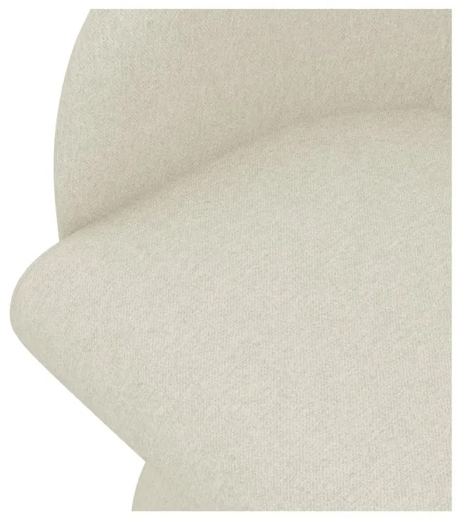 Krémszínű kárpitozott étkezőfotel Kanoa – Makamii