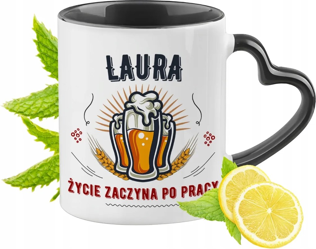 Laura Bögre Fekete Szív Alakú Füllel Ajándék Nyomtatott