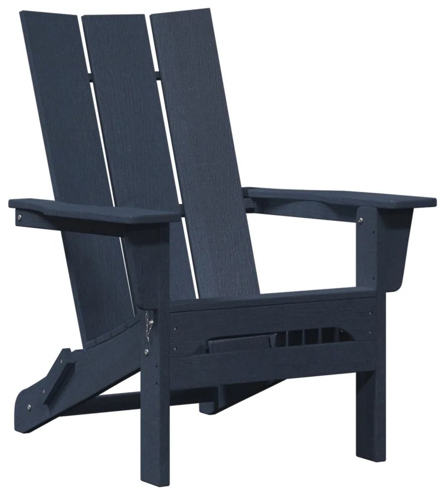 Összecsukható Adirondack Székek 2 db Tengerészkék 74.5x80.5x90 cm HDPE