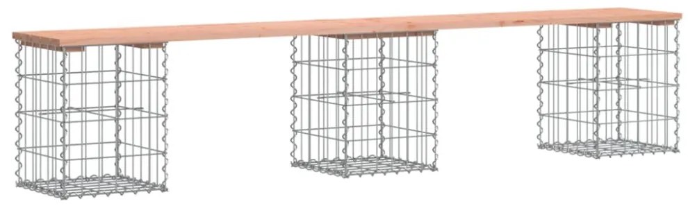 tömör duglászfenyő gabion kerti pad 203x31x42 cm