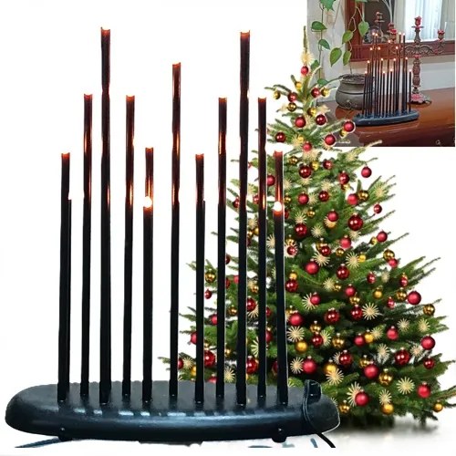 Gyertyatartó Modern Karácsonyi Elegáns Karácsonyi Dekoráció Fekete