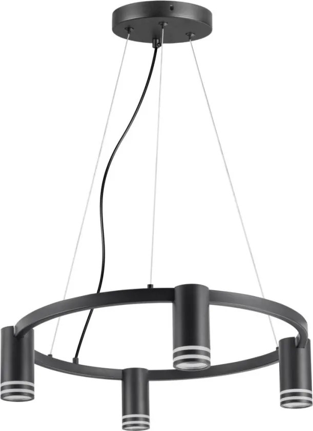POLUX 327567 ROMA Modern Led Függesztett Lámpa Fekete GU10 IP20