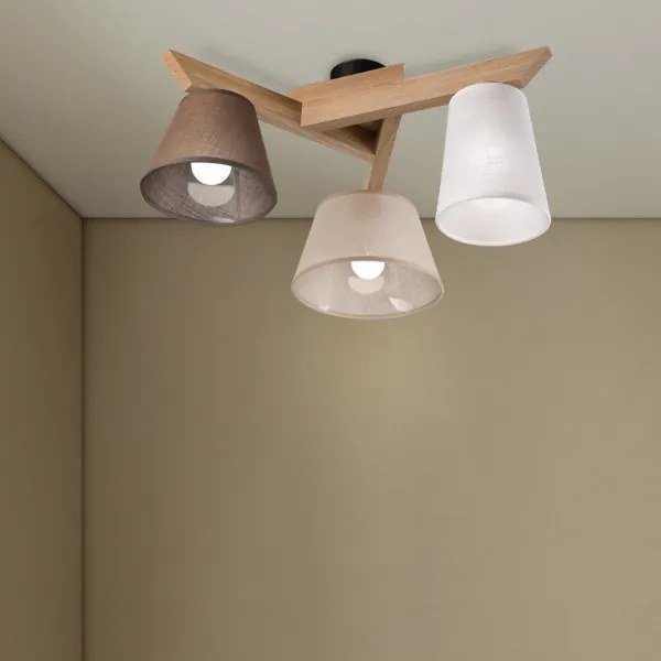 Brilagi - LED Felületre szerelhető csillár ANTHONY 3xE14/40W/230V tölgy