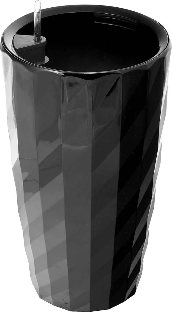 G21 önöntöző kaspó Diamant 57 cm, fekete