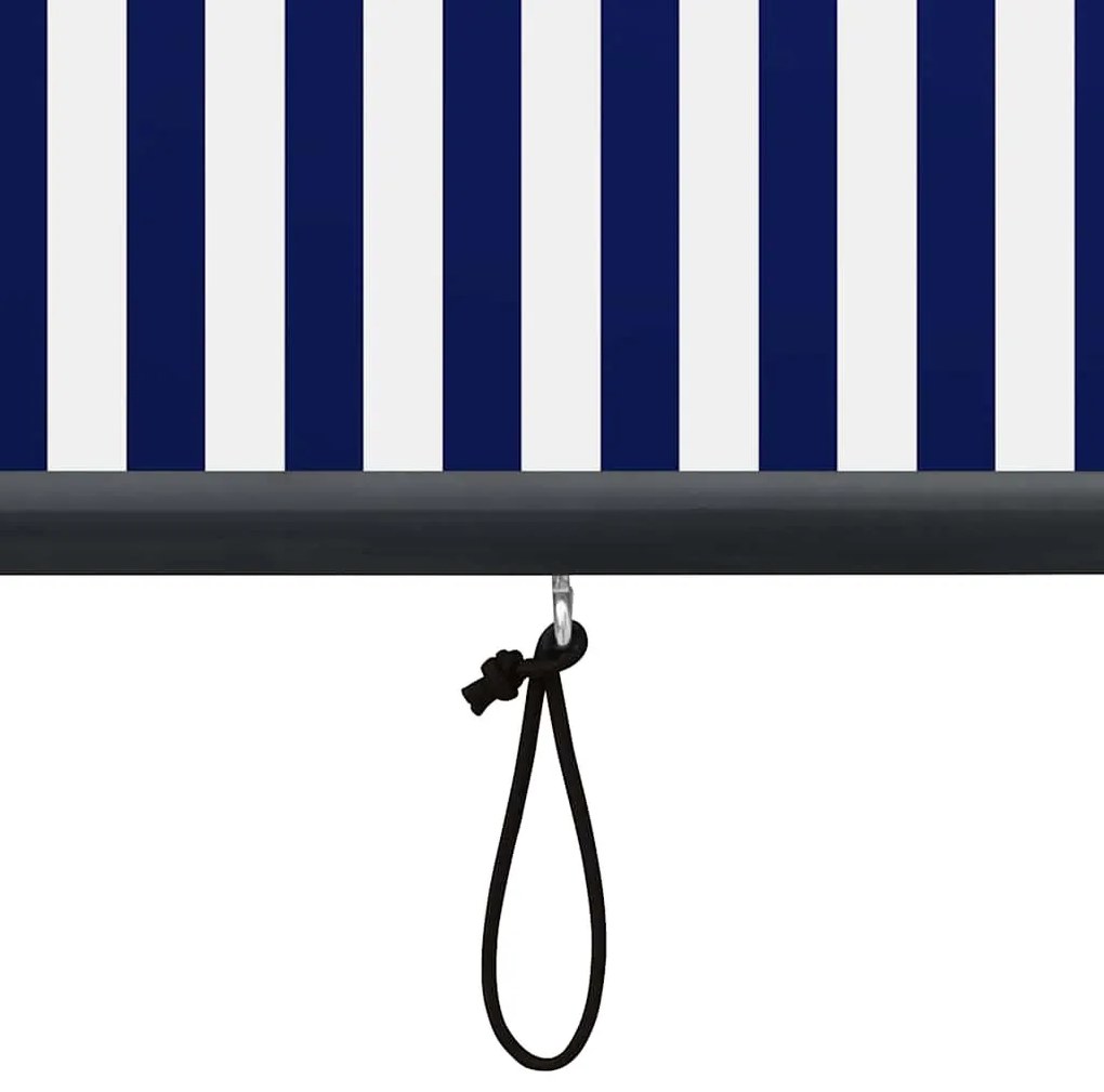 kék és fehér kültéri roló 120 x 250 cm