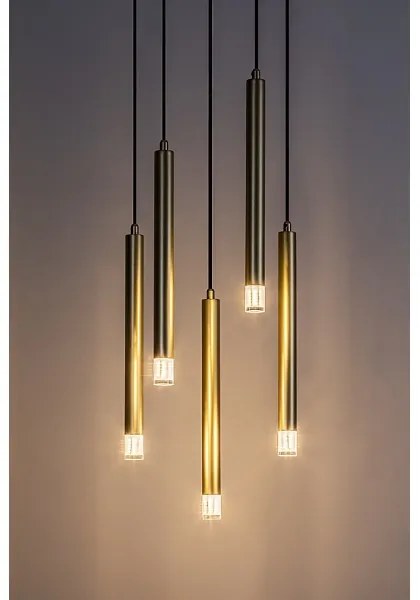 Rabalux 72361 - Csillár zsinóron RAMIRA 5xG9/5W/230V arany