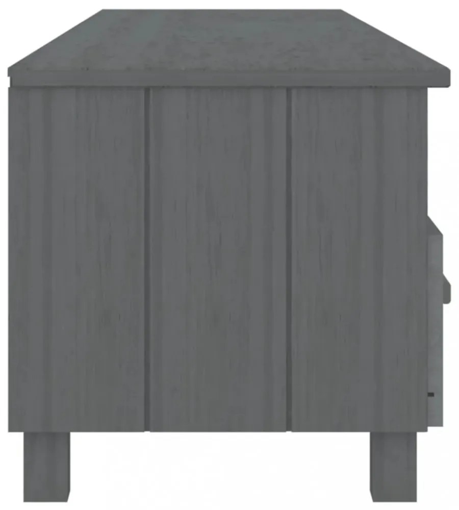 HAMAR sötétszürke tömör fenyőfa TV-szekrény 158 x 40 x 40 cm