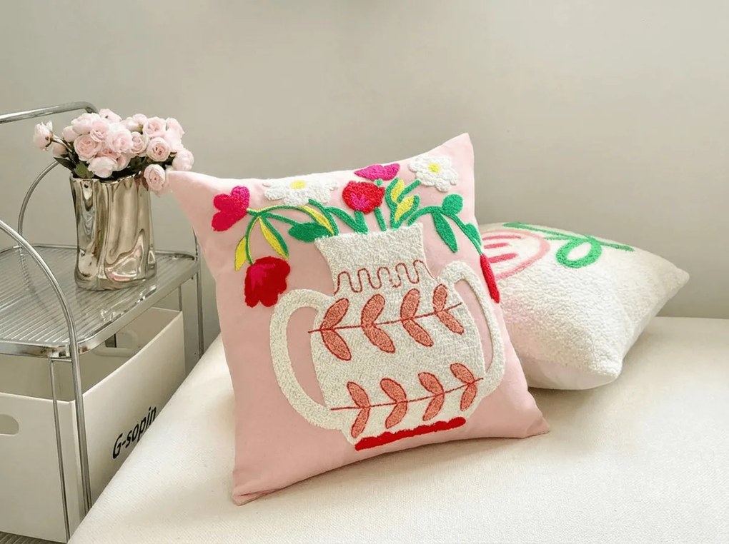 Párnahuzat VASELLA 45x45 cm, rózsaszín