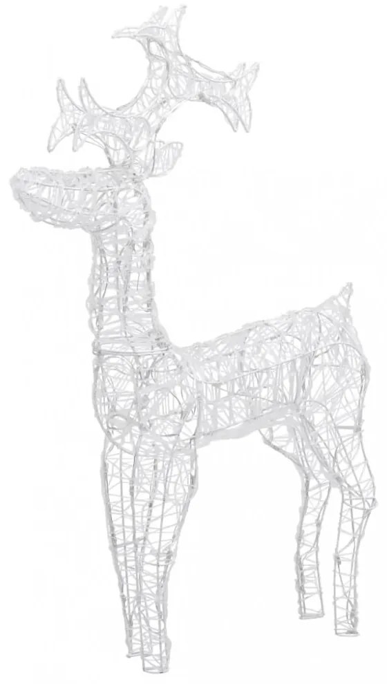 akril karácsonyi rénszarvas dekoráció 90 LED-del 60x16x100 cm