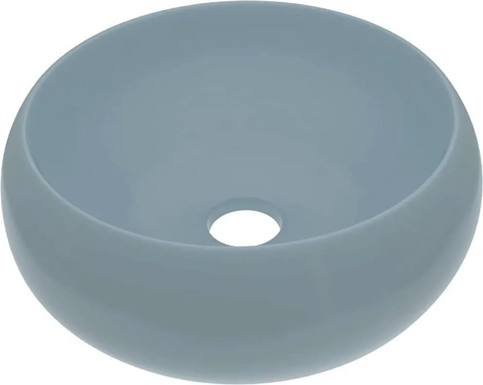 vidaXL kerek matt világoskék kerámia luxus mosdókagyló 40 x 15 cm