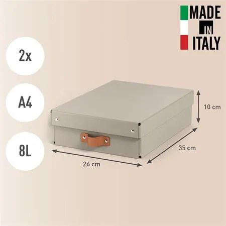 Tárolódoboz, M méret, alacsony, LEITZ Puro, homokbézs (E61480012)