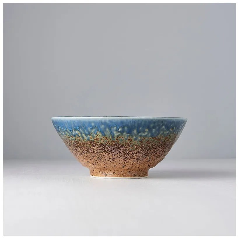 Earth & Sky kék-barna kerámia tál, ø 20 cm - MIJ