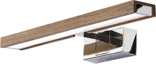 BRILAGI-LED Fürdőszobai tükörvilágítás 3 az 1-ben WOODY MIRROR LED/8W/230V IP44 króm/tölgy-dió