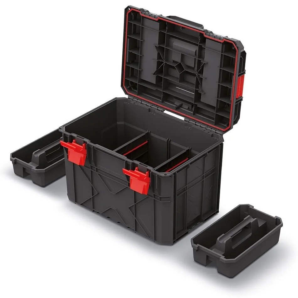 Szerszámtáska A, 40,7 cm, szorítórudak, fekete