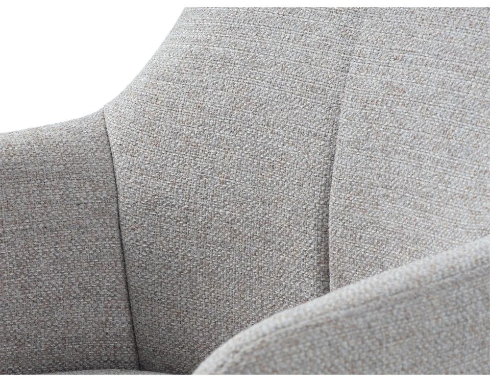 Világosszürke forgó relaxációs fotel Manning – Unique Furniture