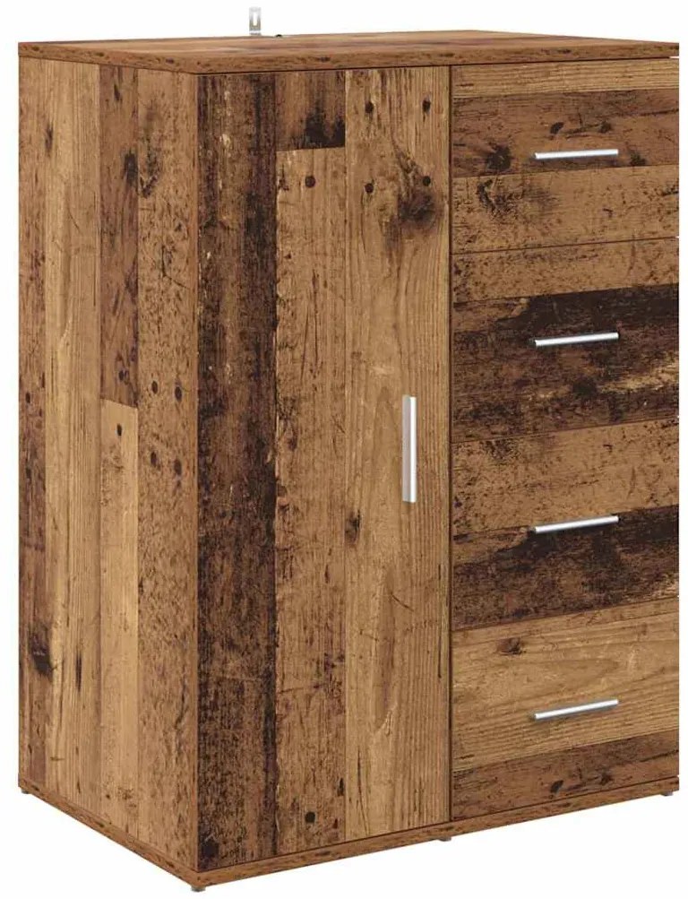 Oldalszekrények Corona 2 pcs Öreg fa 59 x 39 x 80 cm Faanyag