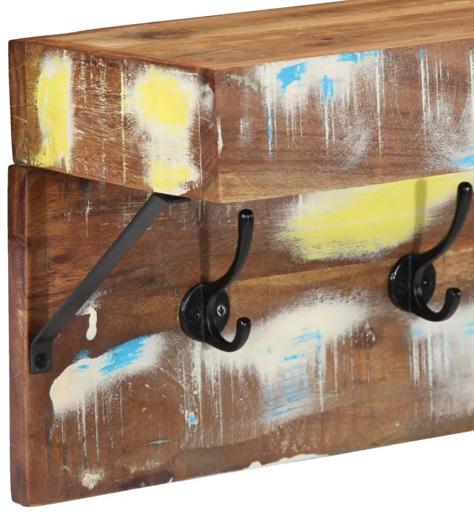 Fogas polcokkal Barna 73 x 19 x 23 cm Tömör újrahasznosított fa