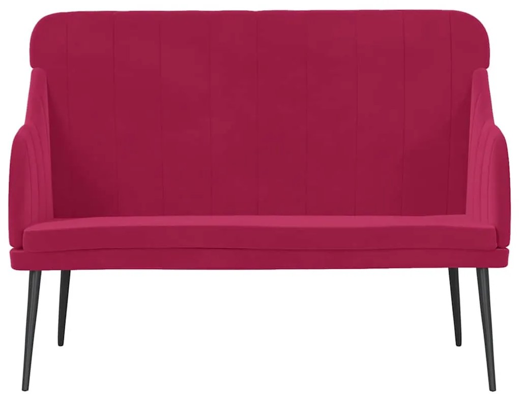 bordó bársonypad 110 x 76 x 80 cm