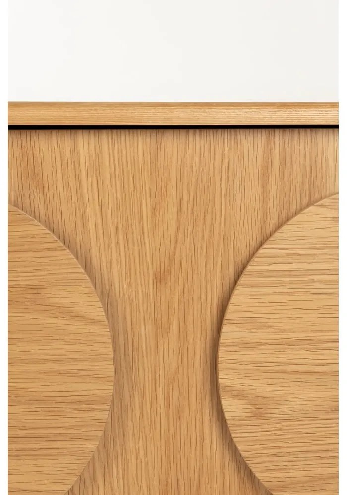 Natúr színű alacsony komód tölgyfa dekorral 120x58 cm Groove – Zuiver