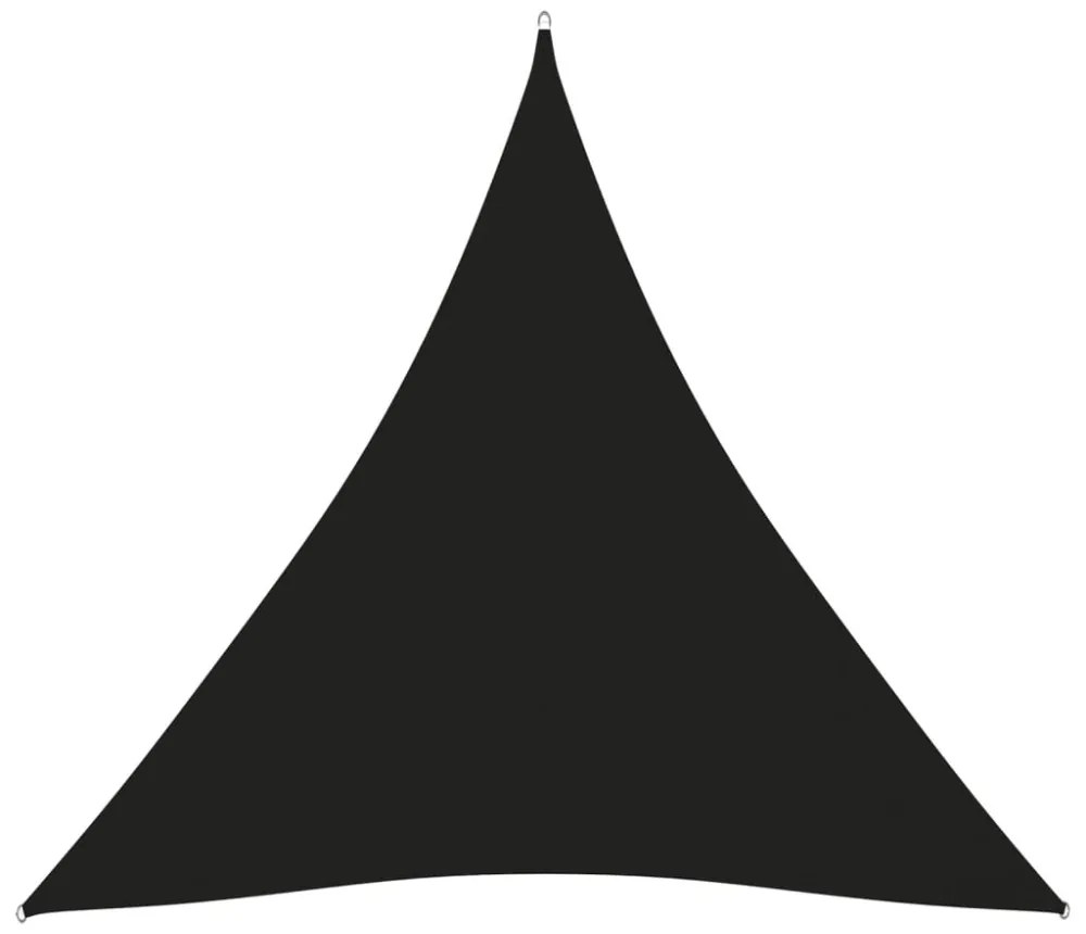 fekete háromszögű oxford-szövet napvitorla 4,5 x 4,5 x 4,5 m