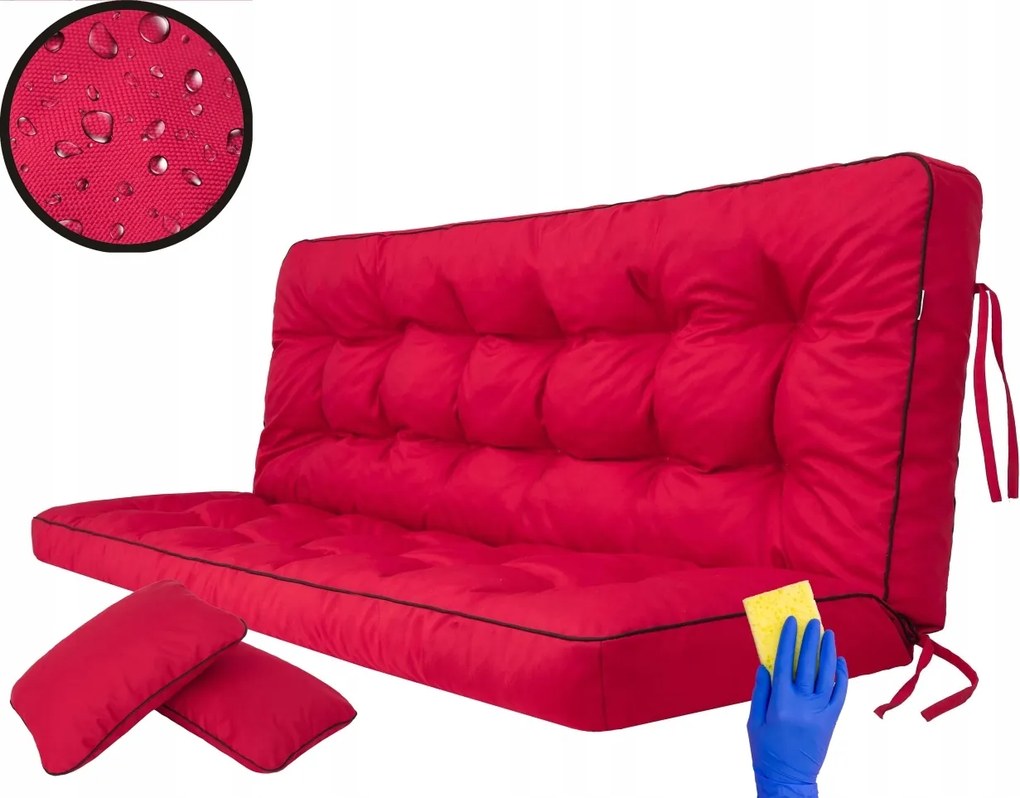 Kerti párna 150x105cm hintához, padhoz vízálló +párnák